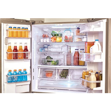 iDesign Plastic Egg Holder Fridge Organizer with Front Handle – 14.57" x 6.25" x 3", Clear