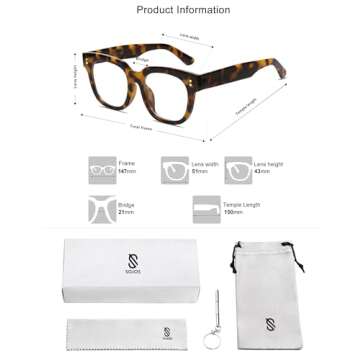 SOJOS Blue Light Blocking Glasses for Style & Comfort