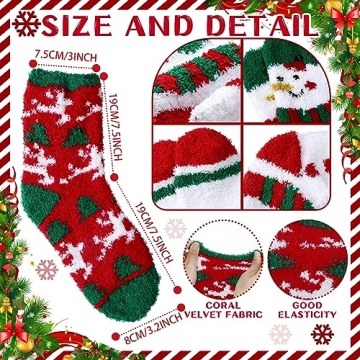 Hoolerry 30 Pairs Christmas Fuzzy Socks - Cozy Holiday Gifts