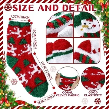 Hoolerry 30 Pairs Christmas Fuzzy Socks - Cozy Holiday Gifts