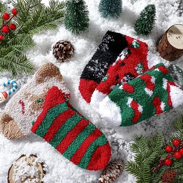 Hoolerry 30 Pairs Christmas Fuzzy Socks - Cozy Holiday Gifts