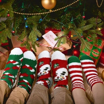 Hoolerry 30 Pairs Christmas Fuzzy Socks - Cozy Holiday Gifts