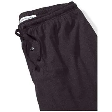 Amazon Essentials Men's Cotton Knit Pajama Pant, Charcoal Heather, Large