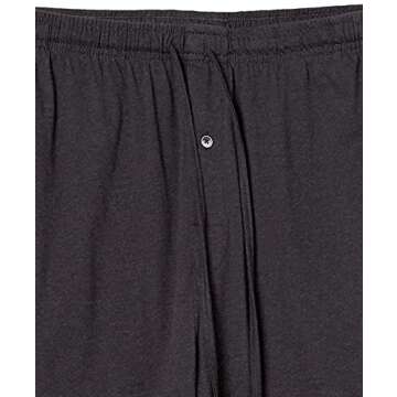 Amazon Essentials Men's Cotton Knit Pajama Pant, Charcoal Heather, Large