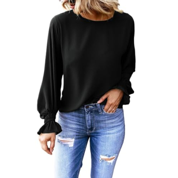 Chic Dokotoo Women's Ruffle Detail Tunic Tops | Perfect for Spring & Summer!