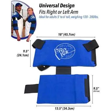 PRO ICE Shoulder Elbow Ice Therapy Wrap - Excellent for Treating Rotator Cuff injuries, Elbow Joint and Muscle Inflammation - Ice packs Included