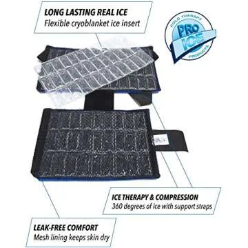 PRO ICE Shoulder Elbow Ice Therapy Wrap - Excellent for Treating Rotator Cuff injuries, Elbow Joint and Muscle Inflammation - Ice packs Included