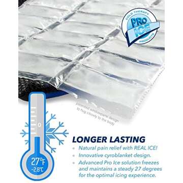 PRO ICE Shoulder Elbow Ice Therapy Wrap - Excellent for Treating Rotator Cuff injuries, Elbow Joint and Muscle Inflammation - Ice packs Included