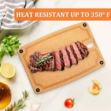 Barenthal Cutting Boards for Kitchen Dishwasher Safe Eco-Friendly Composite Cutting Board Set of 2,Reversible Chopping Board with Handles & Juice Grooves, Medium & Large Cutting Board