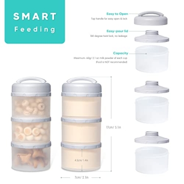Termichy Stackable Formula Dispenser - Safe Portable Feeding