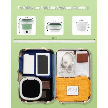 NISHCON Portable Washing Machine 11L Compact Mini Washer