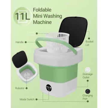NISHCON Portable Washing Machine 11L Compact Mini Washer