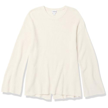 The Drop Women's Alice Crewneck Stylish Sweater in White