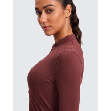 CRZ YOGA Women's Cropped Long Sleeve Workout Top