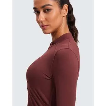 CRZ YOGA Women's Cropped Long Sleeve Workout Top