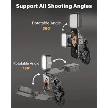 BozenTek Mirror Phone Mount with LED Light for Creators