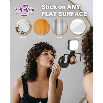 BozenTek Mirror Phone Mount with LED Light for Creators