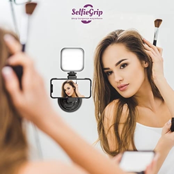 BozenTek Mirror Phone Mount with LED Light for Creators