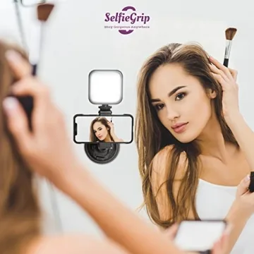 BozenTek Mirror Phone Mount with LED Light for Creators