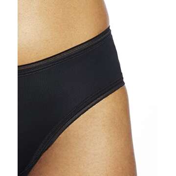 THINX Cheeky Period Underwear for Women, Period Panties, FSA HSA Approved Feminine Care, Menstrual Underwear Holds 1 Tampon, Black, Medium