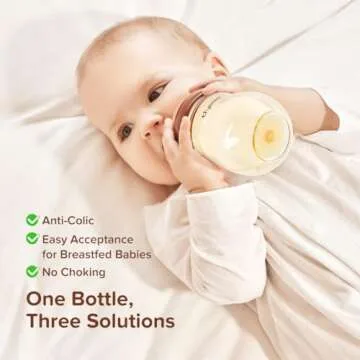 Thyseed Natural Anti-Colic Baby Bottles for Newborns and Infants