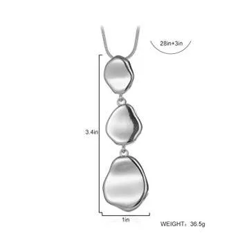 welbijoux Long Lariat Chain Necklace in 18K Gold Plating