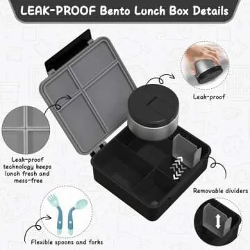 Bento Lunch Box with Insulated Soup Thermo for Kids