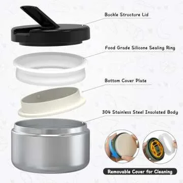 Bento Lunch Box with Insulated Soup Thermo for Kids