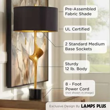 Possini Euro Design Athena Lamp Elegant Gold Modern