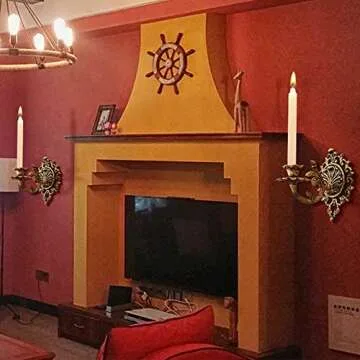 BOOMLATU Cast Iron Wall Candle Holders Set of 2