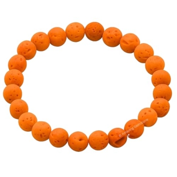 Amazing Gemstone Crystal Bracelet for Women Men's Gifts - Healing Orange Lava Bracelet