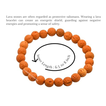 Stylish Orange Lava Bracelet for Men and Women Gifts