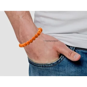 Stylish Orange Lava Bracelet for Men and Women Gifts