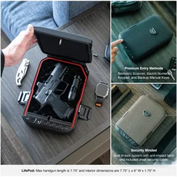 Vaultek LifePod Secure Waterproof Travel Case with Biometric Access