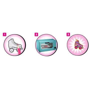 Shrinky Dinks Backpack Decor Set, 50 Pre-Cut Shrinky Dinks, Kids Arts and Crafts Activity Set, Kids Toys for Ages 5 Up, Amazon Exclusive by Just Play