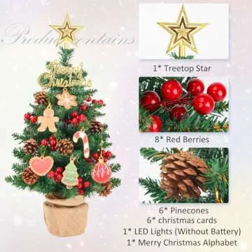 Mini Artificial Christmas Tree for Festive Spaces