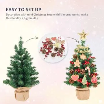 Mini Artificial Christmas Tree for Festive Spaces