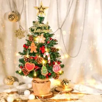 Mini Artificial Christmas Tree for Festive Spaces