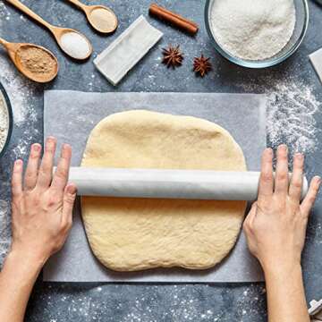 Premium HESHIBI Marble Rolling Pin for Perfect Dough Rolling