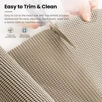 BAGAIL Non-Adhesive Shelf Liner for Kitchen and Bathroom