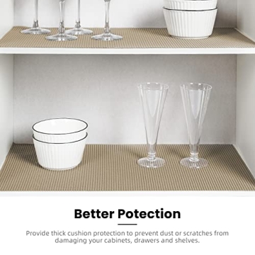 BAGAIL Non-Adhesive Shelf Liner for Kitchen and Bathroom
