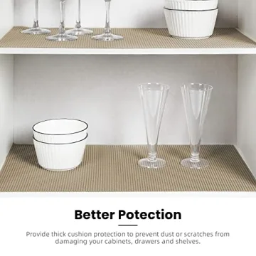 BAGAIL Non-Adhesive Shelf Liner for Kitchen and Bathroom