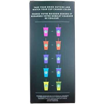 Starbucks Summer 2022 Color Change Venti Cold Cups with Straws (24oz, Pack of 5)
