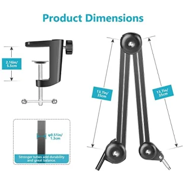 Camera Overhead Mount Boom Arm - Versatile Tripod Stand for Creators