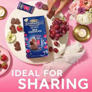 Ghirardelli Valentine's Day Milk Chocolate Duet Hearts Bag - 5.9oz