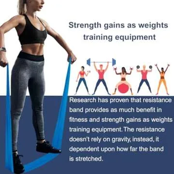 A AZURELIFE Resistance Bands,Professional Long Non-Latex Elastic Stretch Bands,Exercise Bands for Physical Therapy, Yoga, Pilates, Rehab, at-Home or The Gym Workouts, Strength Training