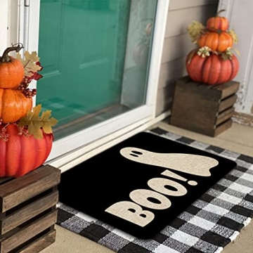 Roszwtit Halloween Doormat 30x17 Inch Non-Slip Rubber Mat