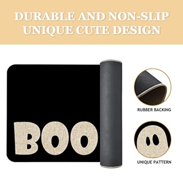 Roszwtit Halloween Doormat 30x17 Inch Non-Slip Rubber Mat