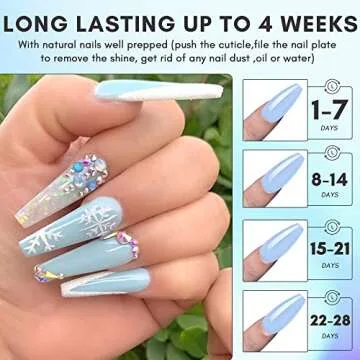 Makartt Blue Poly Nail Gel Kit Hard Gel 4 Cool Colors Gel Builder Starter Kit for Nail Extension Enhancement Slip Solution Dual Forms Base Top Coat All in One Gel Manicure Kit