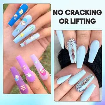 Makartt Blue Poly Nail Gel Kit Hard Gel 4 Cool Colors Gel Builder Starter Kit for Nail Extension Enhancement Slip Solution Dual Forms Base Top Coat All in One Gel Manicure Kit